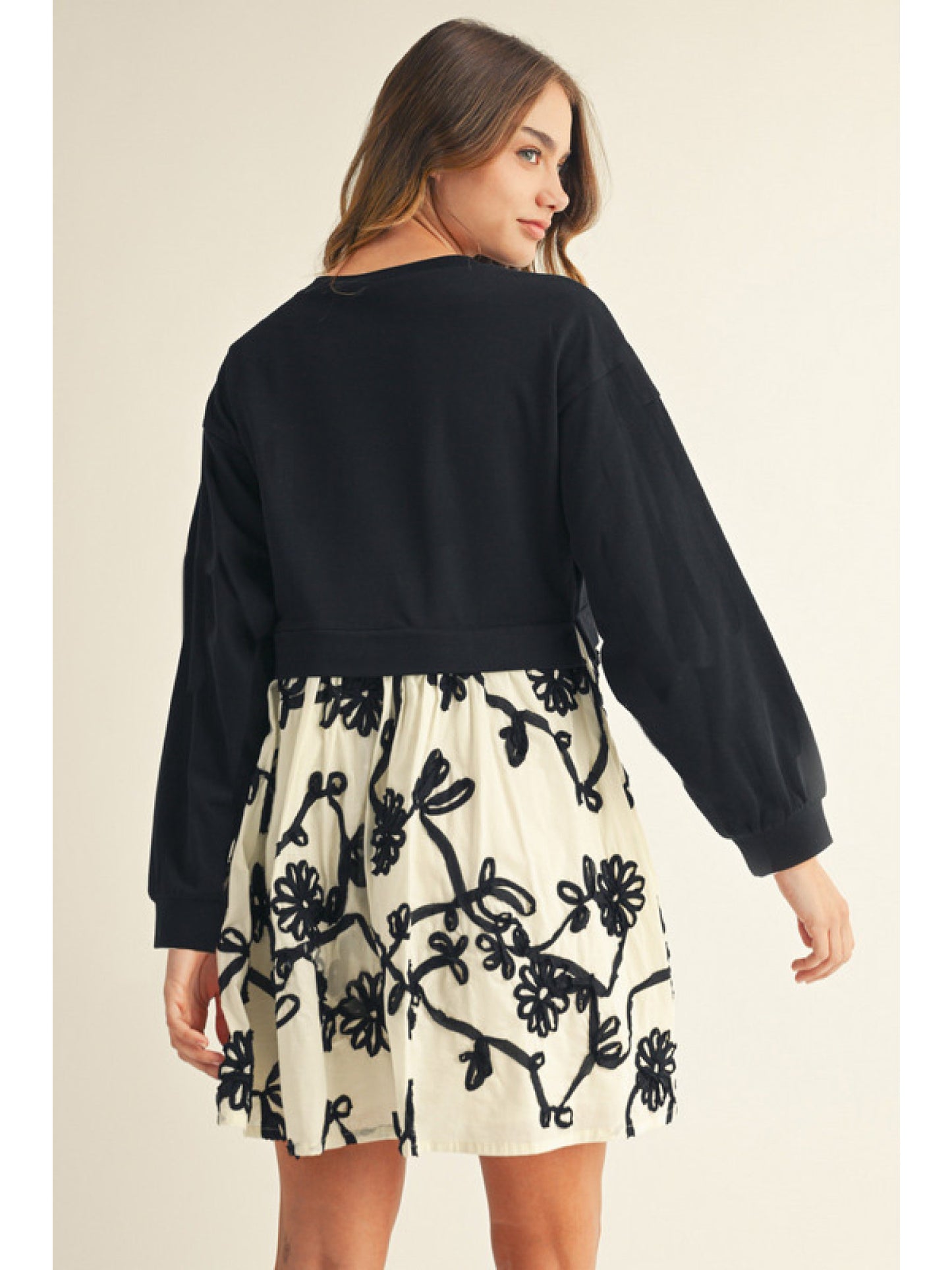 The Tatum Contrast Floral Dress