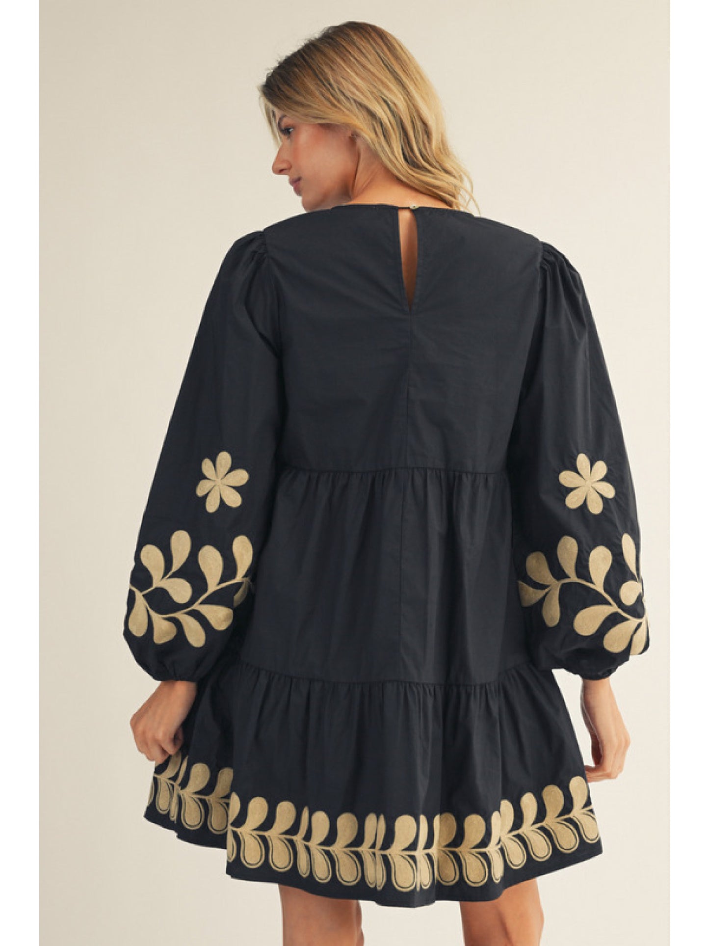 The Hazel Embroidered Mini Dress