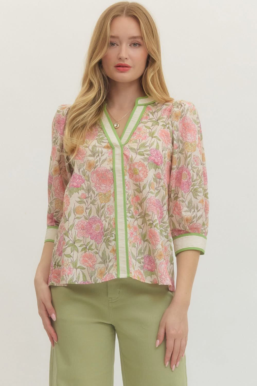 The Blush & Sage Garden Blouse