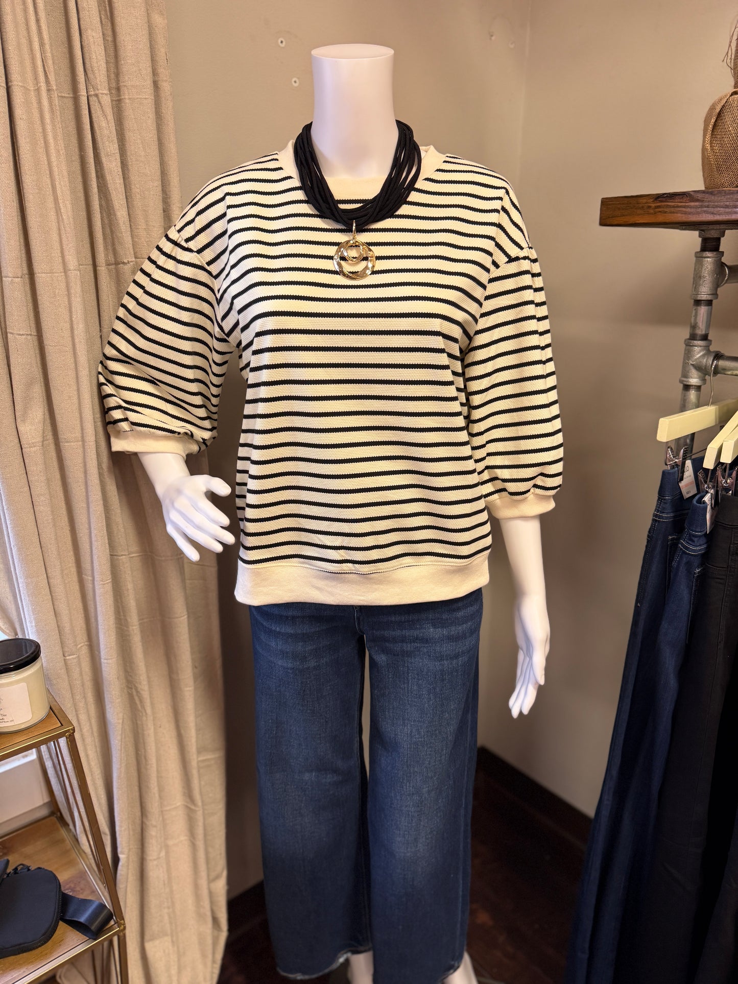 Weekend in Paris Stripe Pullover