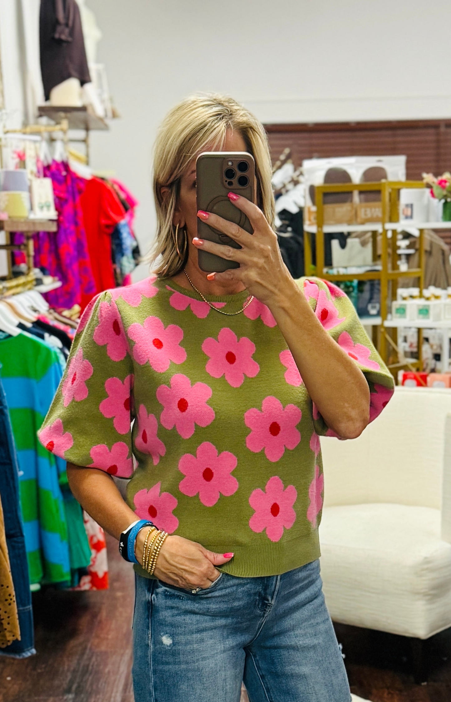 Flower Power Knit Top