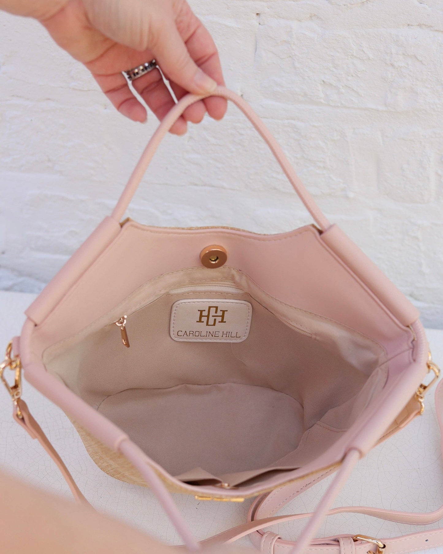 Caroline Hill - Leland Mini Tote Natural Blush: Default