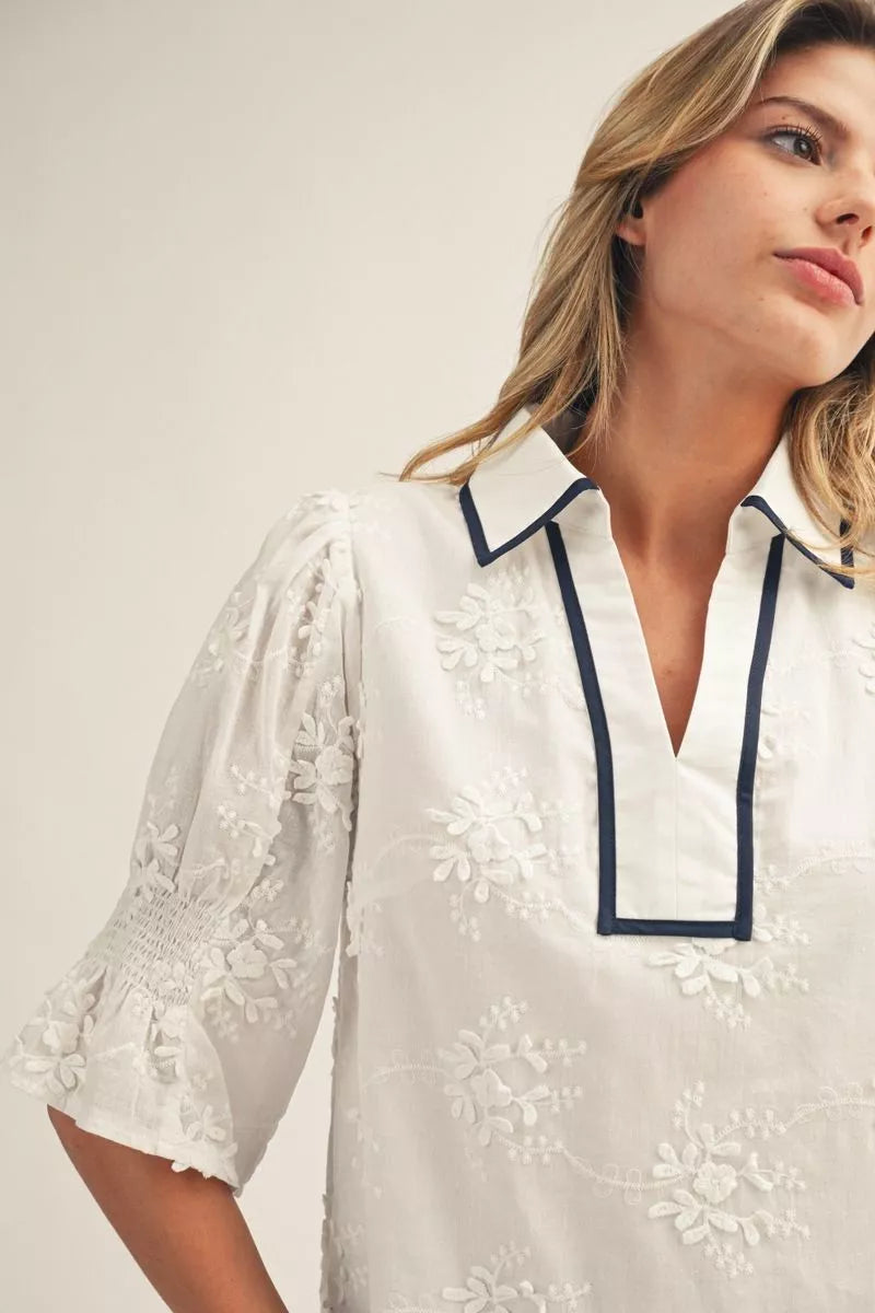 The Eleanor Embroidered Blouse