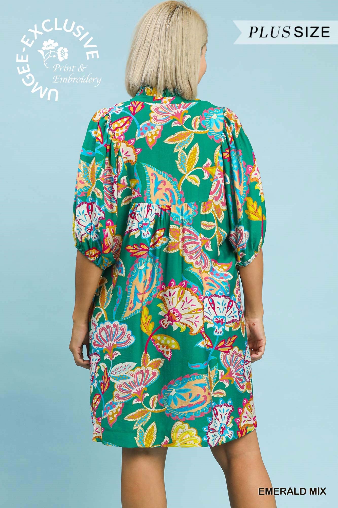 The Emerald Bloom Dress - Curvy