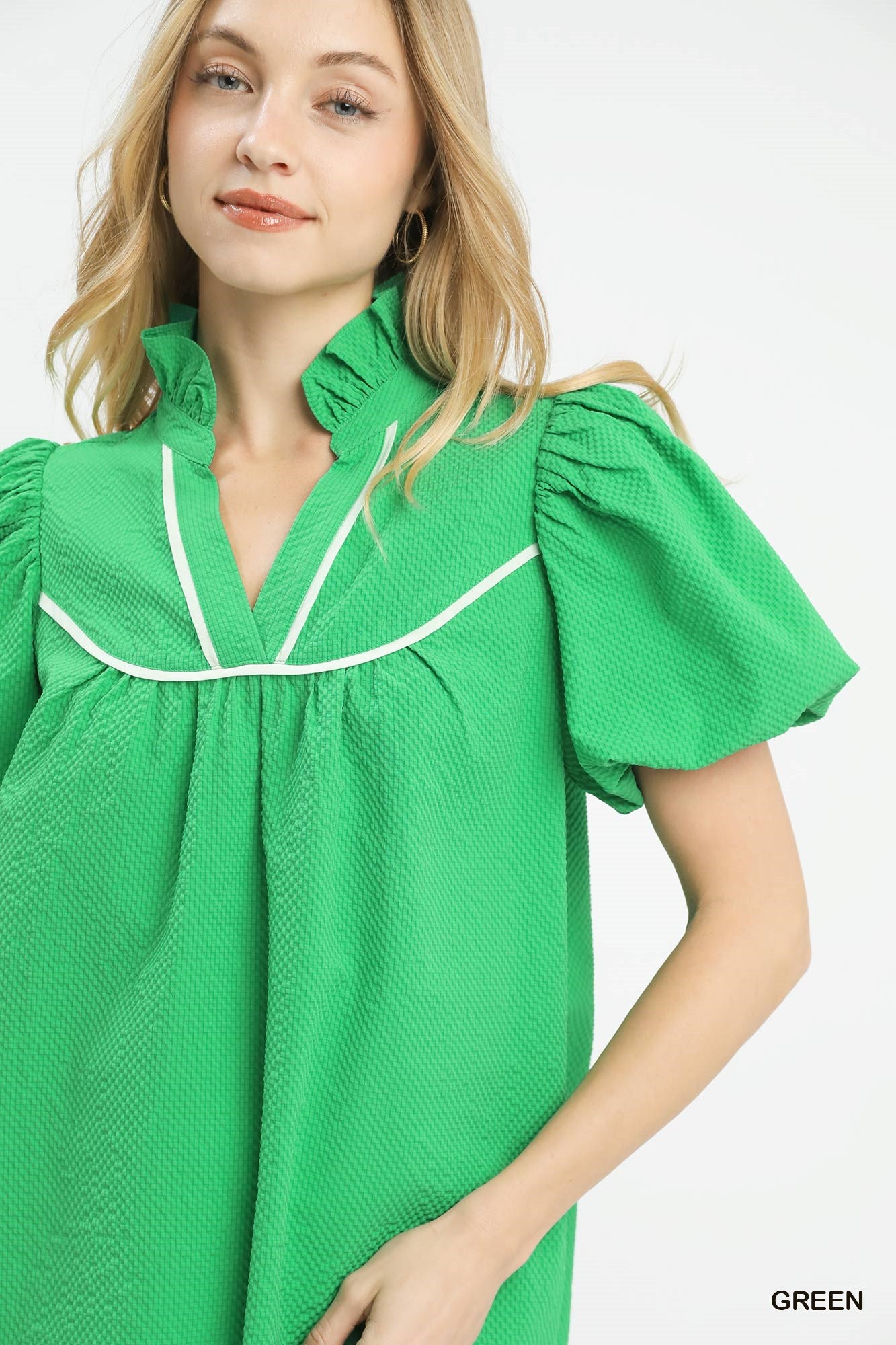 The Emerald Puff Sleeve Top