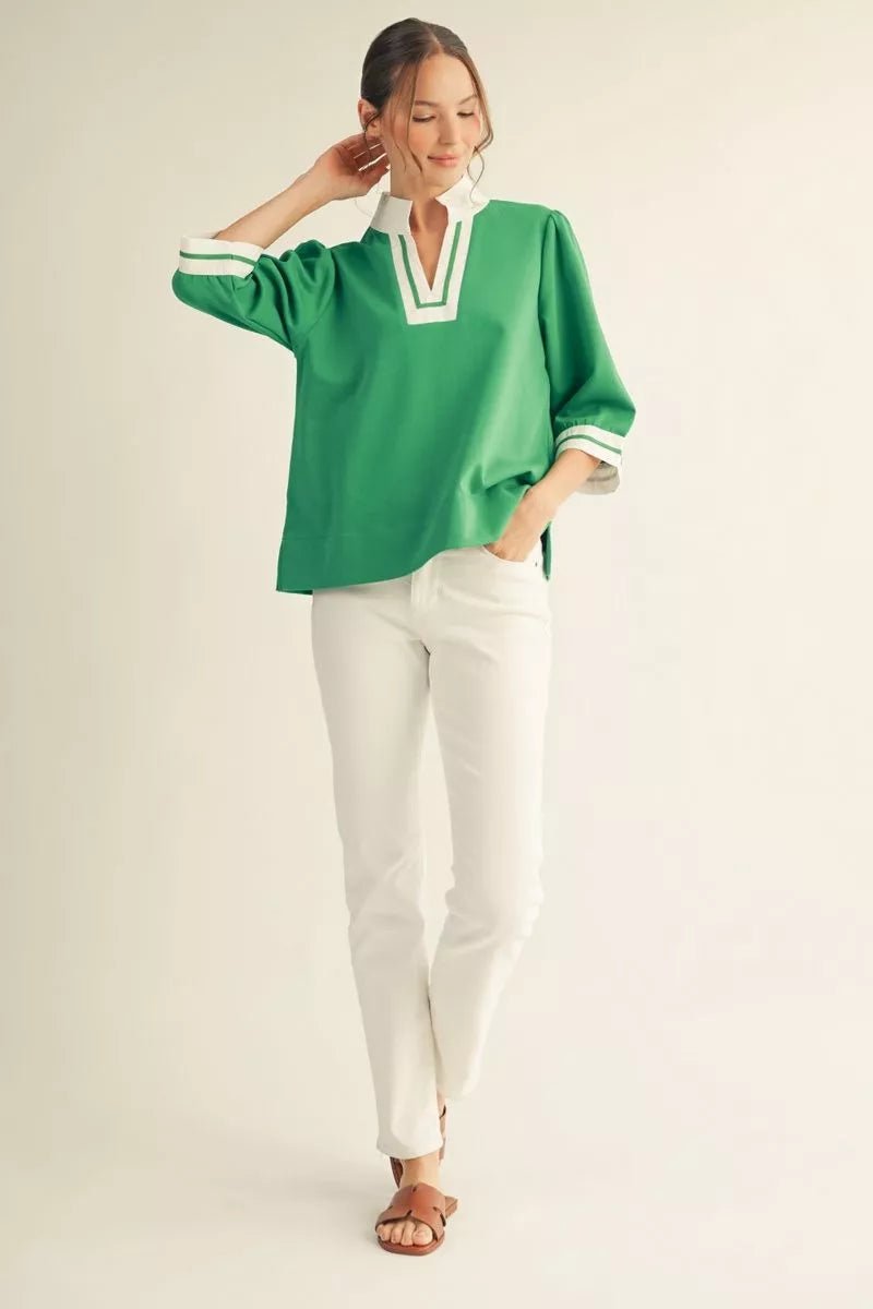 The Fairway Chic Top – Kelly Green