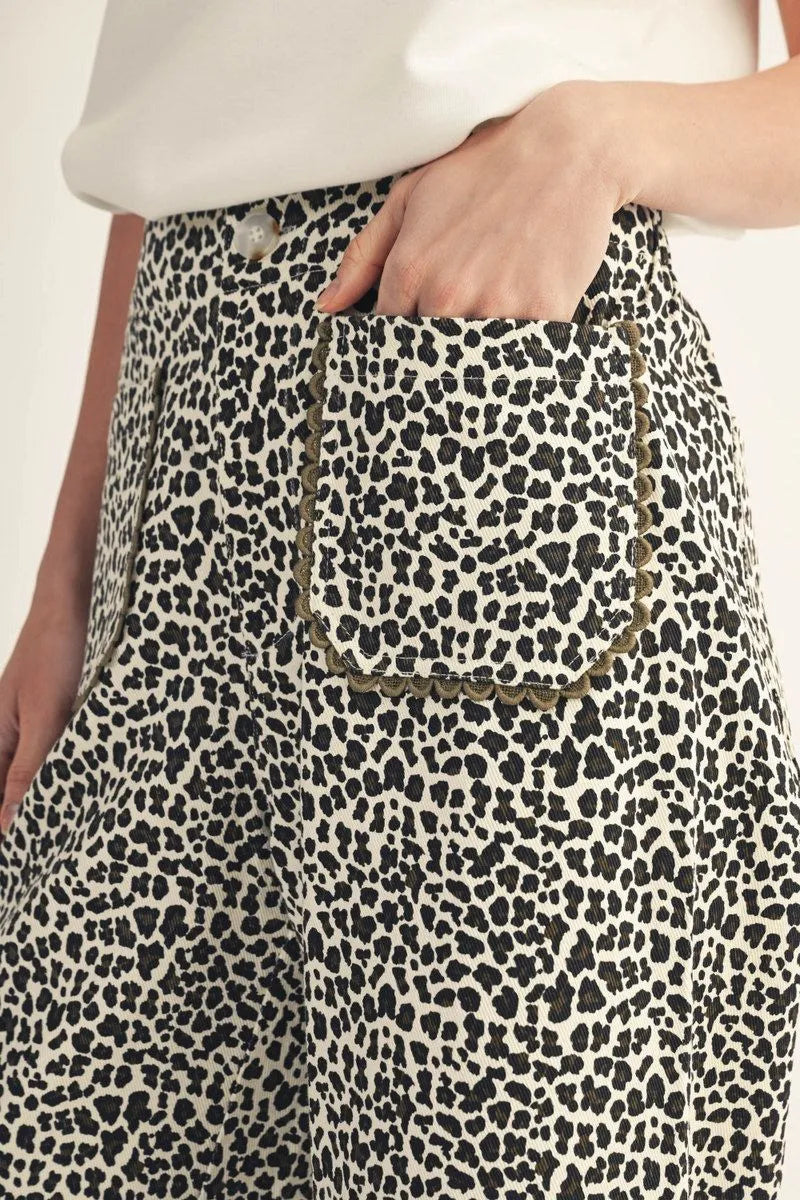 Spot On Leopard Wide Leg Pants