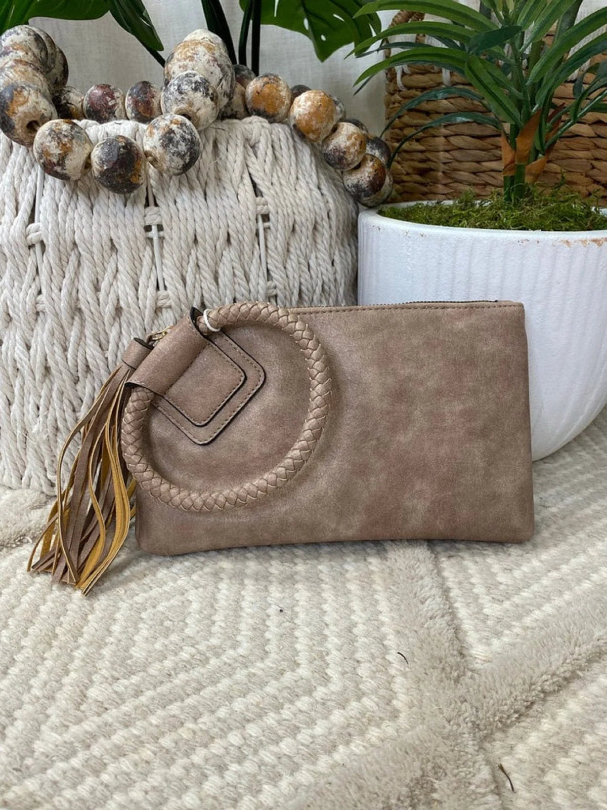 Tassel Wristlet Clutch