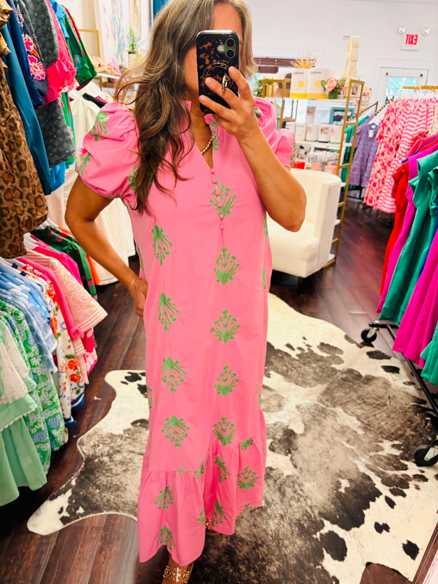 The Pink Palmetto Maxi Dress