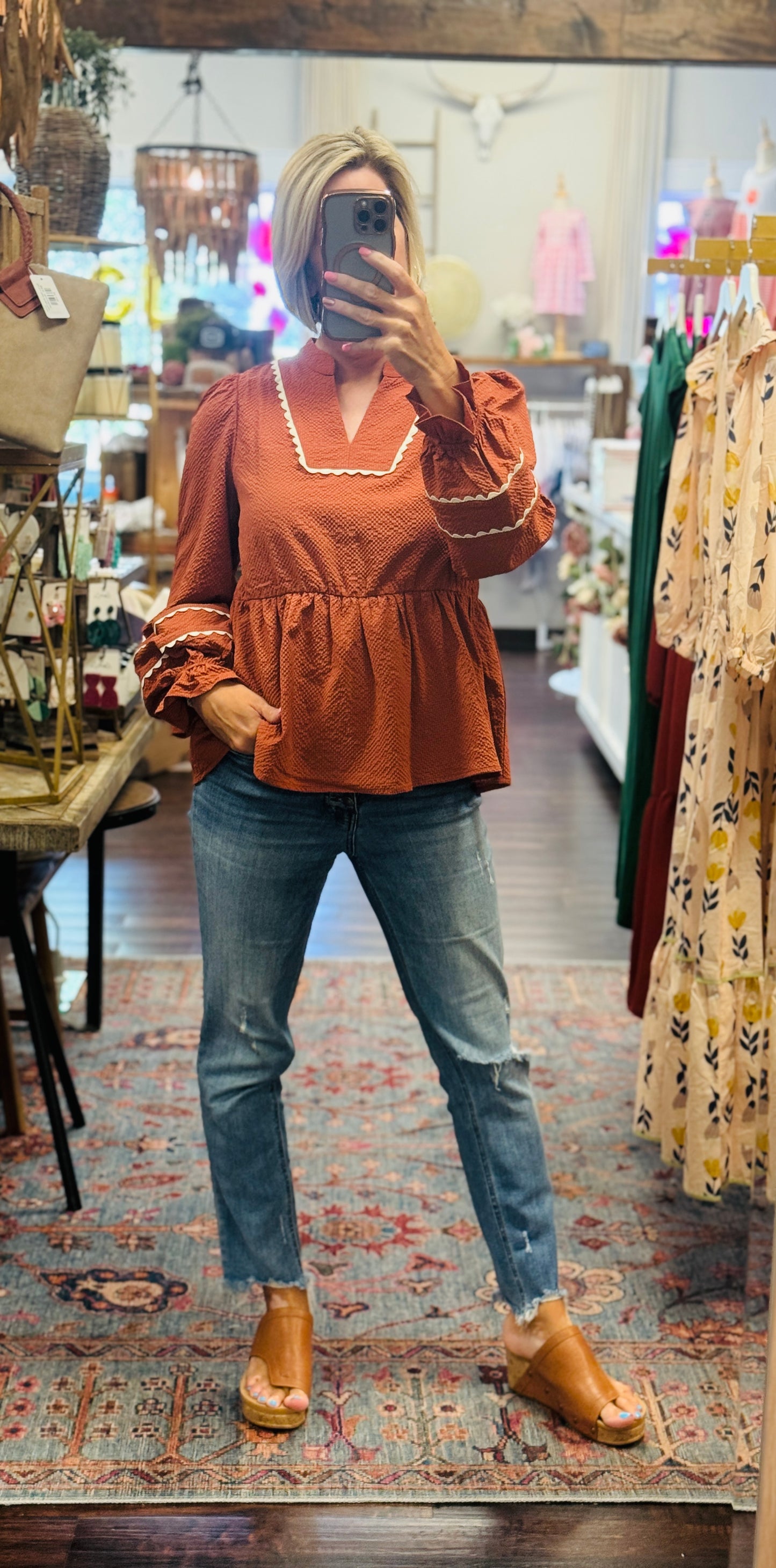 The Autumn Grace Peplum Blouse