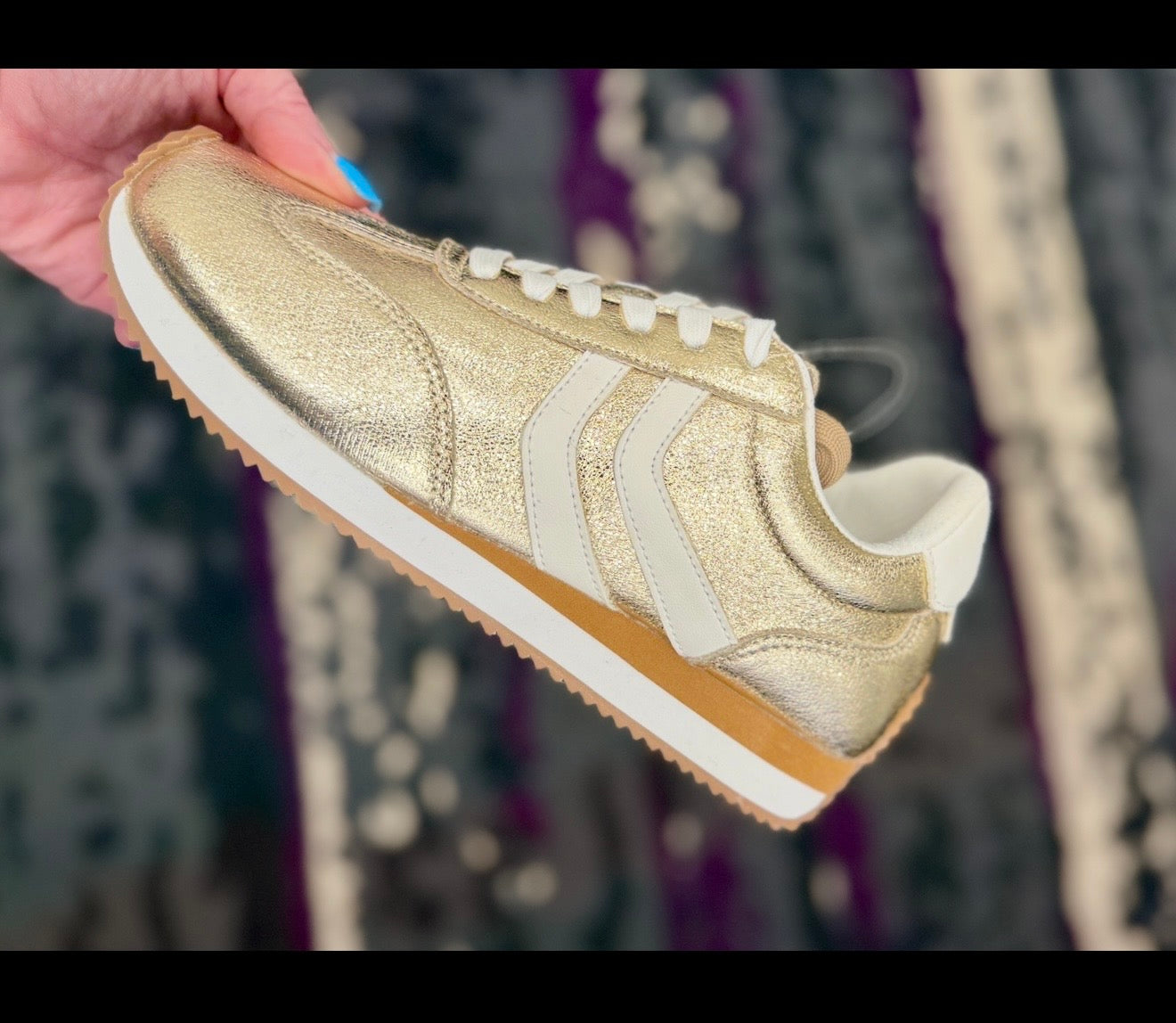 ***PREORDER***Corkys Gold Crinkle Metallic Kickoff Sneakers