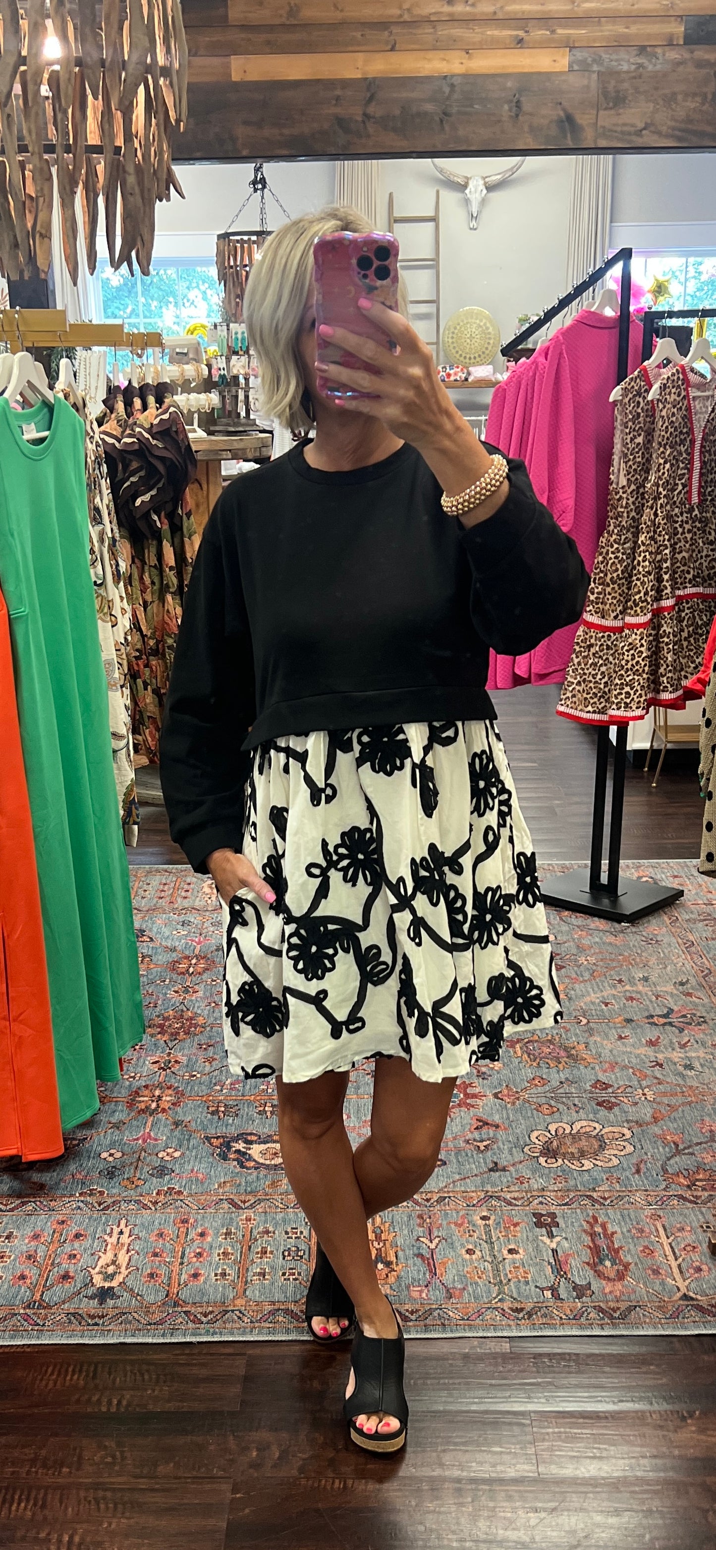 The Tatum Contrast Floral Dress