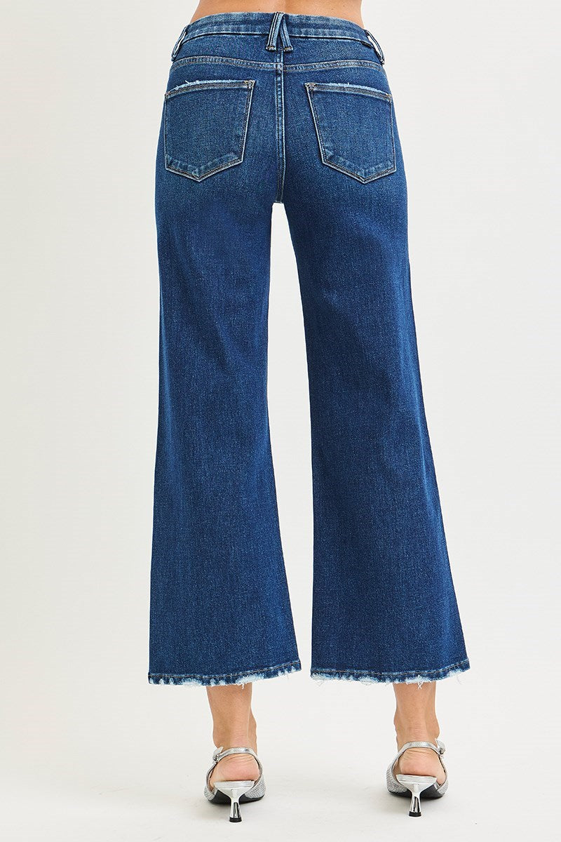 ***PREORDER***Risen High Rise Crop Wide Jeans