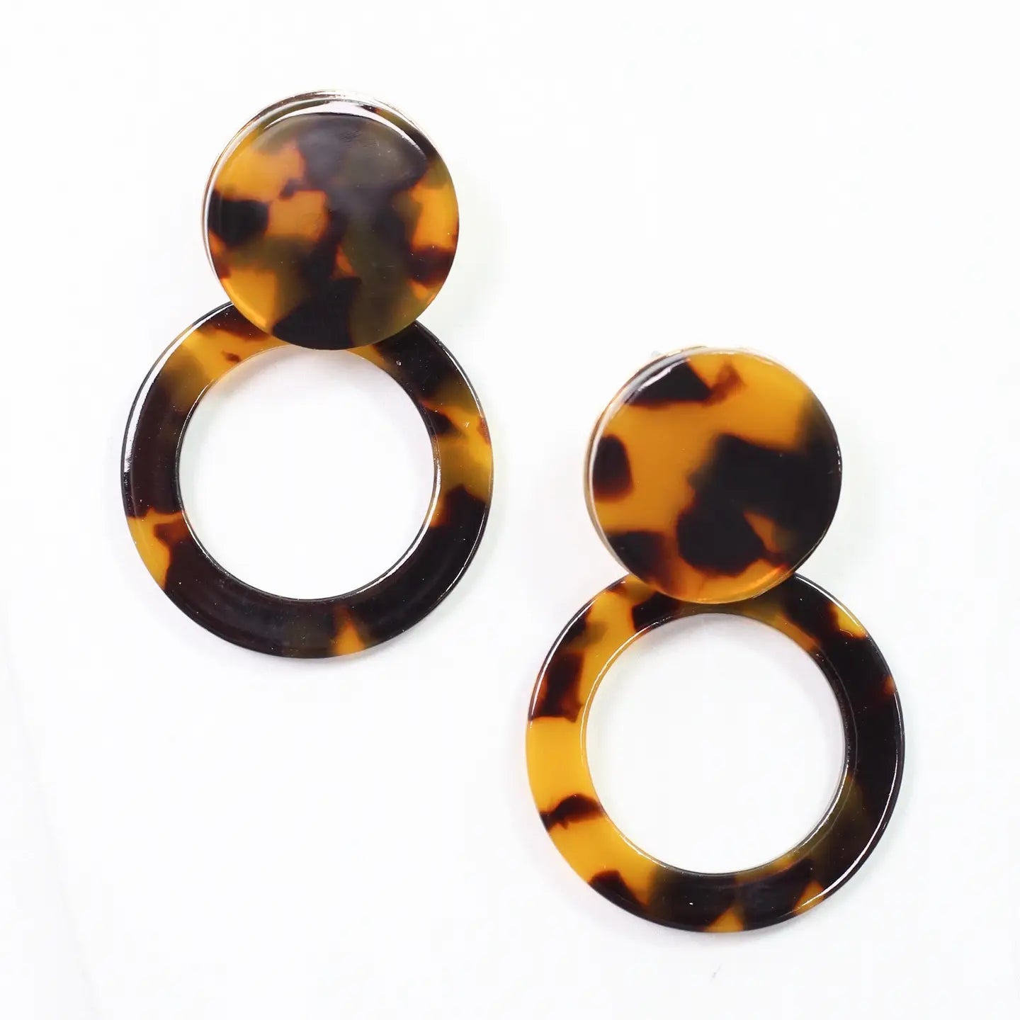 Bentlee Circle Drop Earring Tortoise