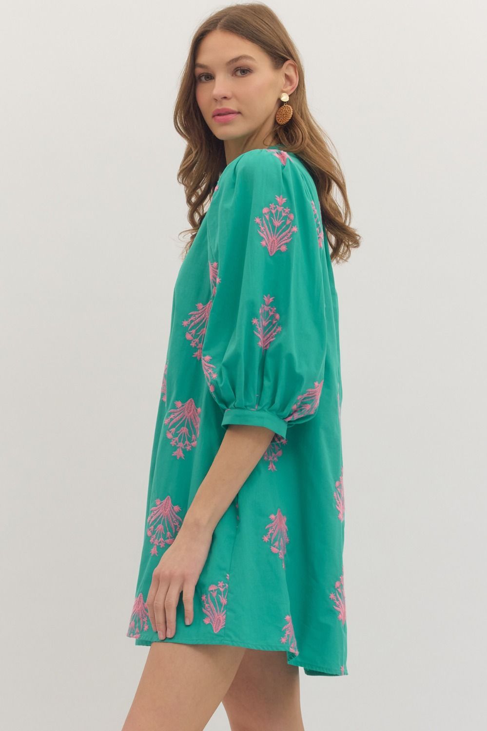 The Palm Embroidered Dress