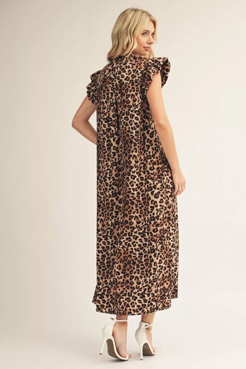 Wild Grace Leopard Midi Dress