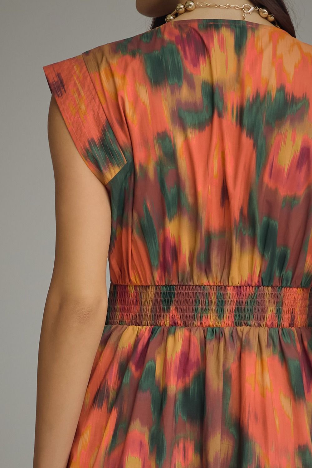The Painted Autumn Midi Dress – Rust
