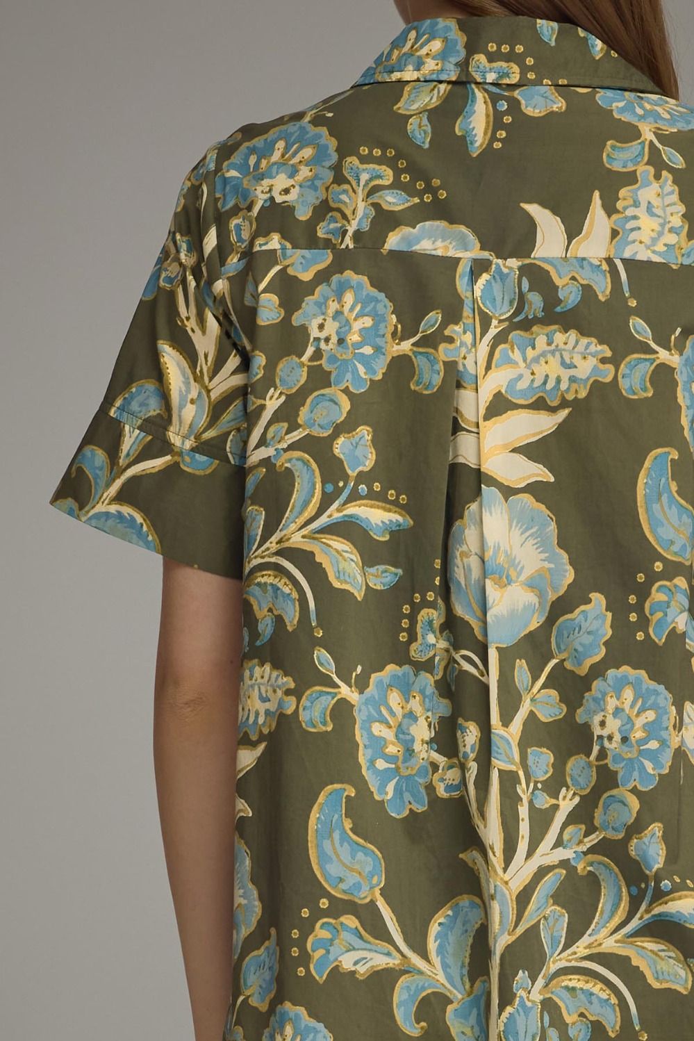 The Painted Garden Midi Dress – Olive
