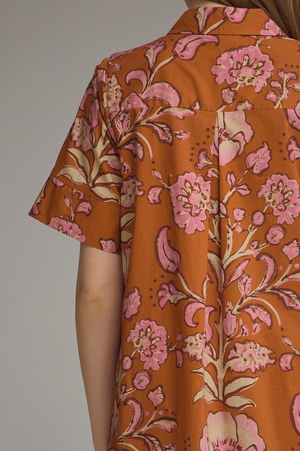 The Painted Garden Midi Dress – Rust