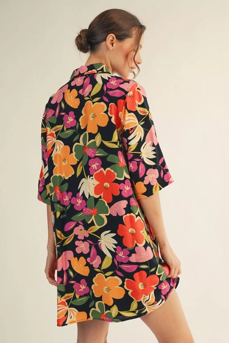 The Full Bloom Shirt Dress