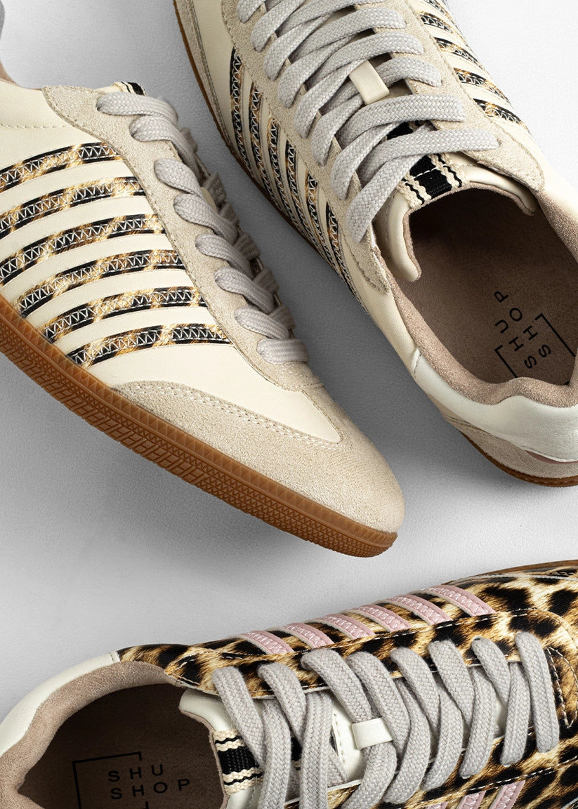 The Stevie Shu Shop Sneaker Beige Leopard