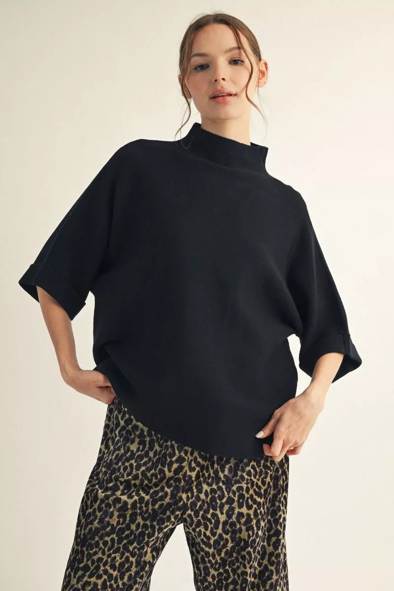 Midnight Muse Mock Neck Sweater