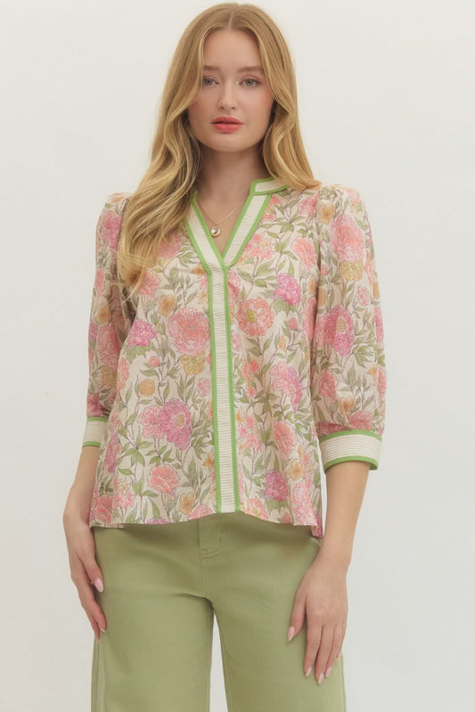 The Blush & Sage Garden Blouse