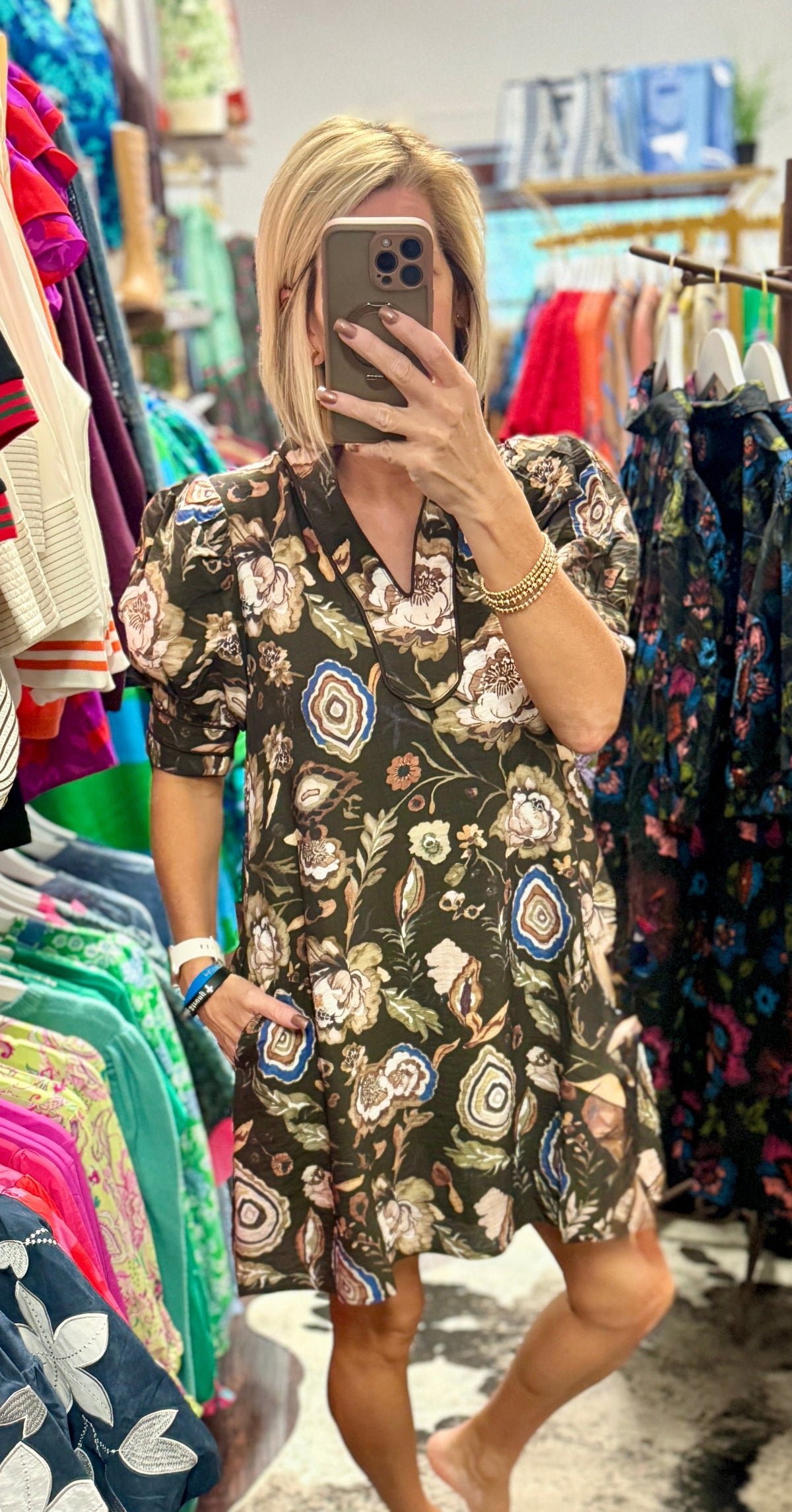 Autumn Mosaic Mini Dress