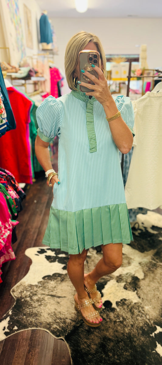 The Sage Breeze Ruffle Dress
