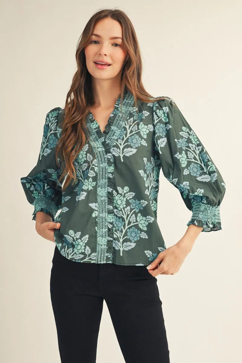 The Evergreen Bloom Top