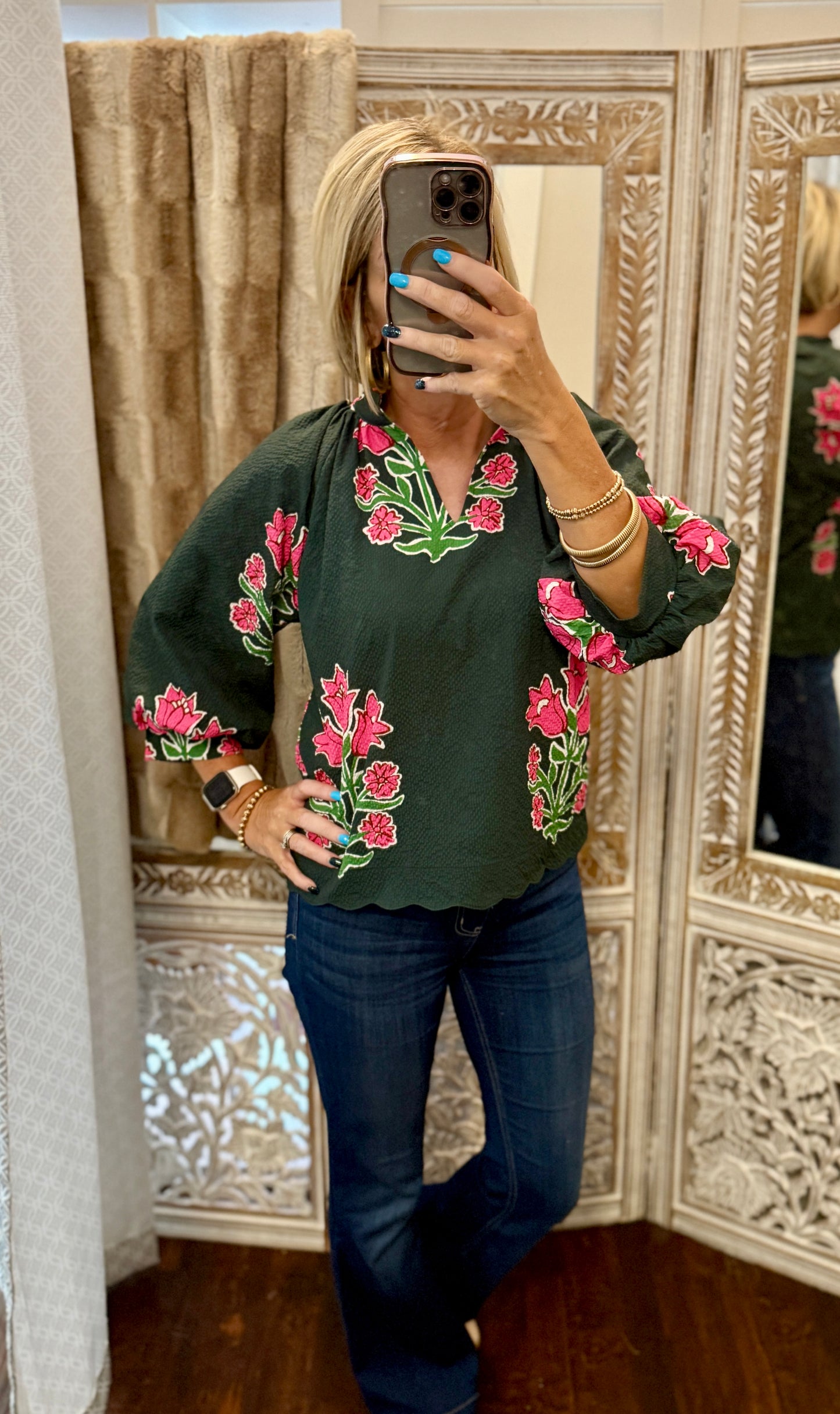 The Green Bloom Top