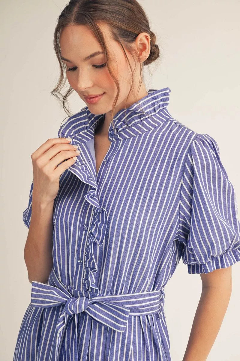 The Bluebell Stripe Midi Dress