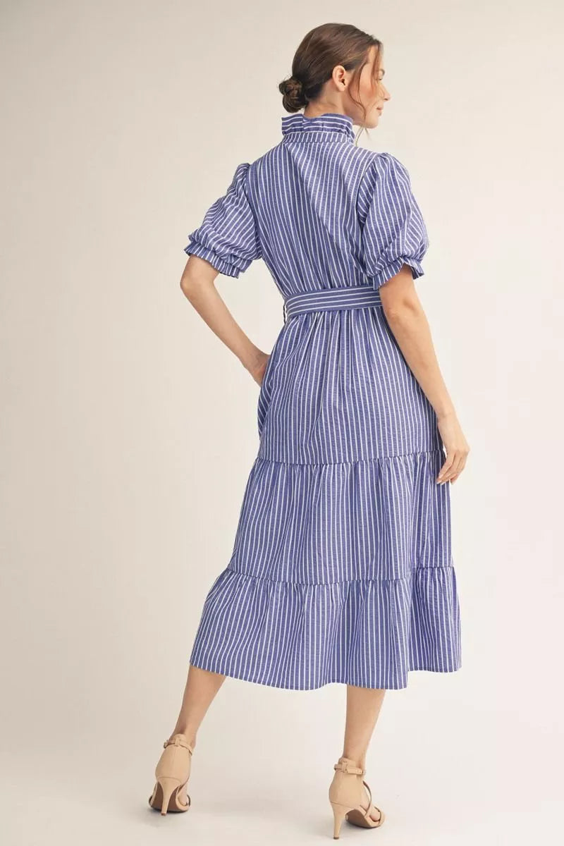 The Bluebell Stripe Midi Dress