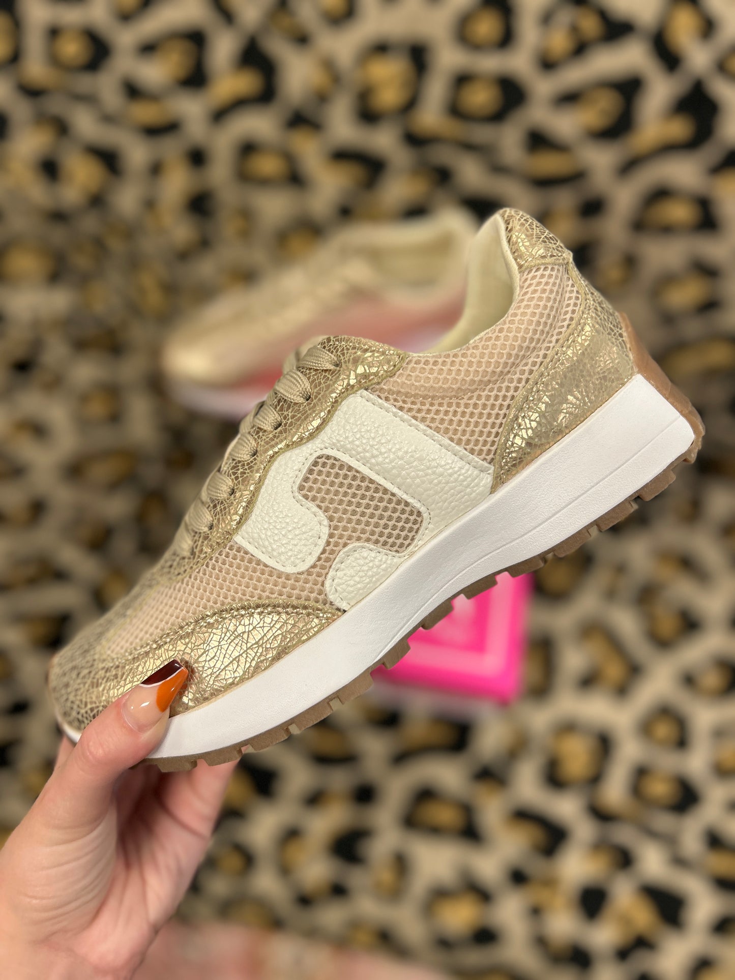 Corkys No Prob Sneaker – Gold Crinkle Metallic