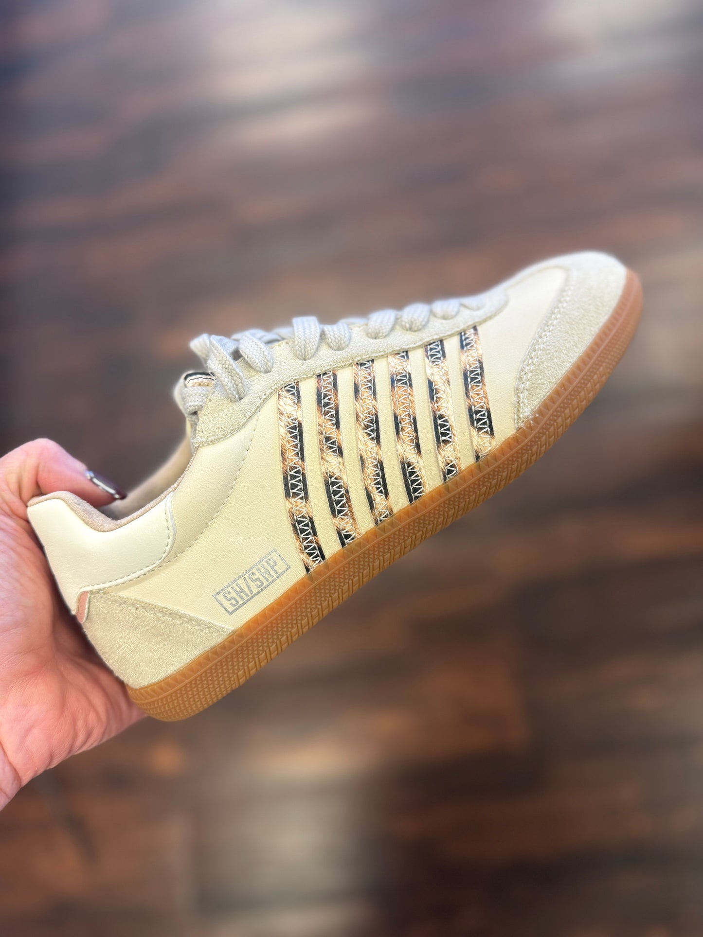 The Stevie Shu Shop Sneaker Beige Leopard