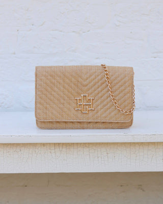Caroline Hill - Bryn Clutch/Crossbody Natural VQ: Default