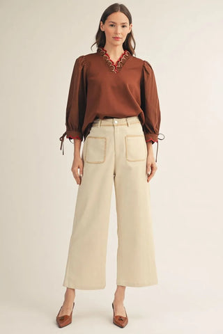 The Sutton Stitch Wide Leg Pants