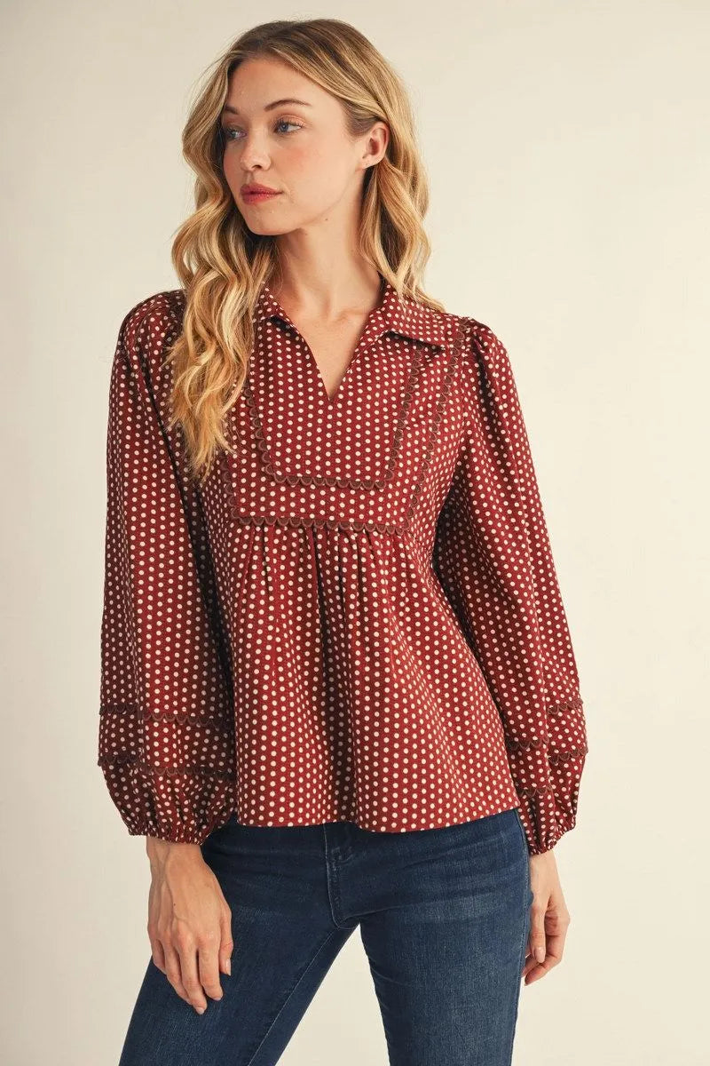 Dottie Mae Peasant Top