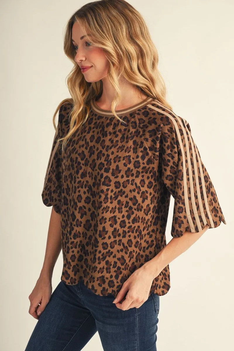 The On The Prowl Top – Mocha Leopard