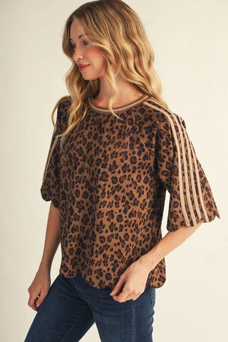 The On The Prowl Top – Mocha Leopard