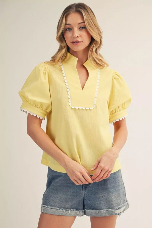 The Buttercup Trim Blouse