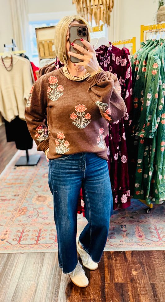 The Maribelle Garden Sweater – Espresso