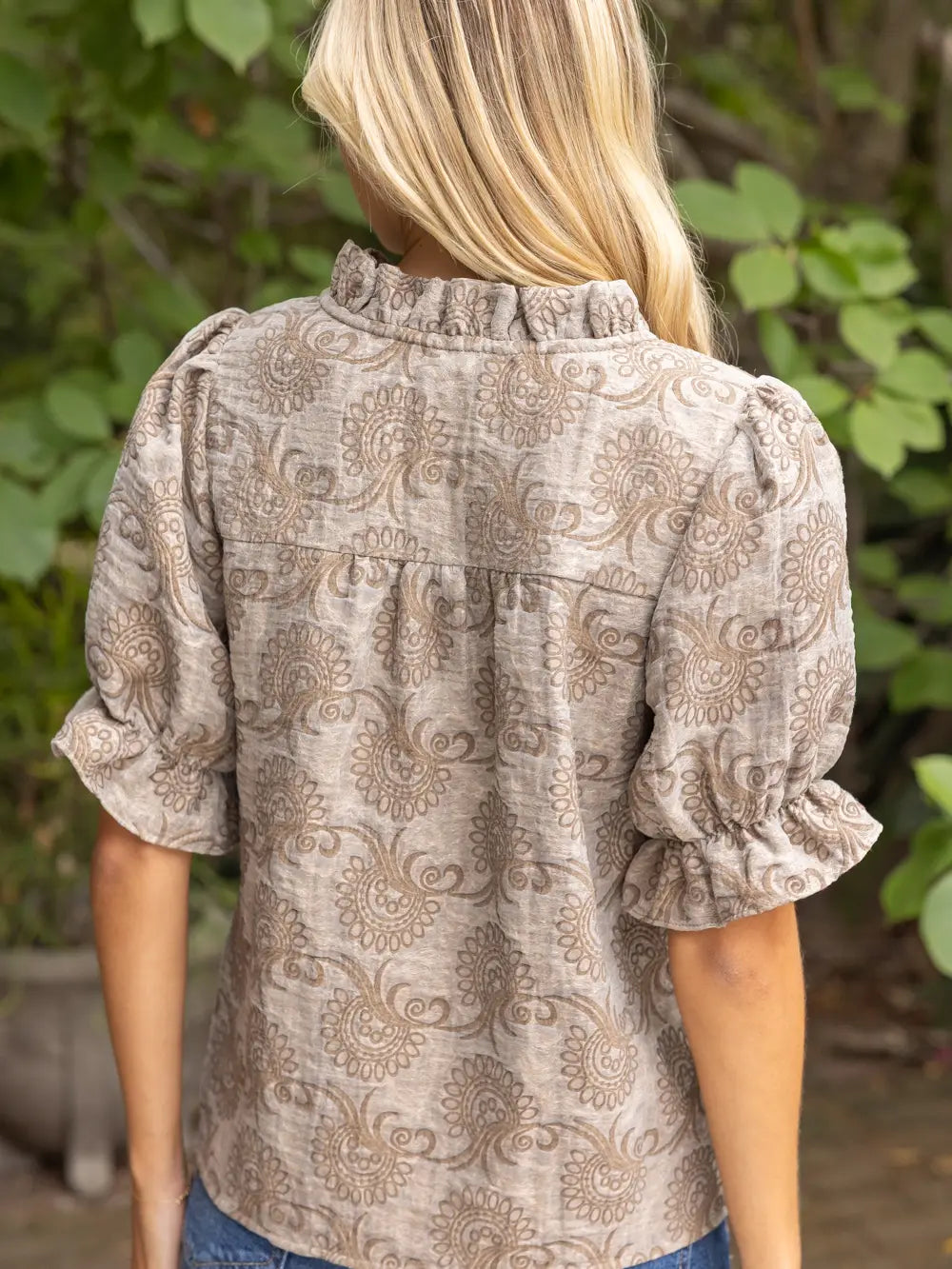 Soft Paisley Jacquard Top