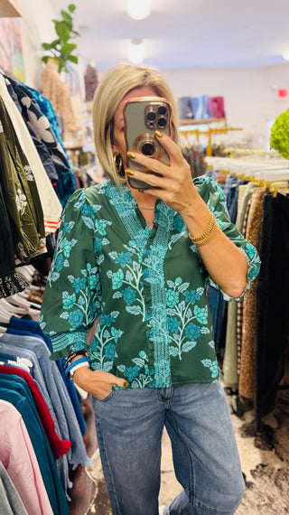 The Evergreen Bloom Top