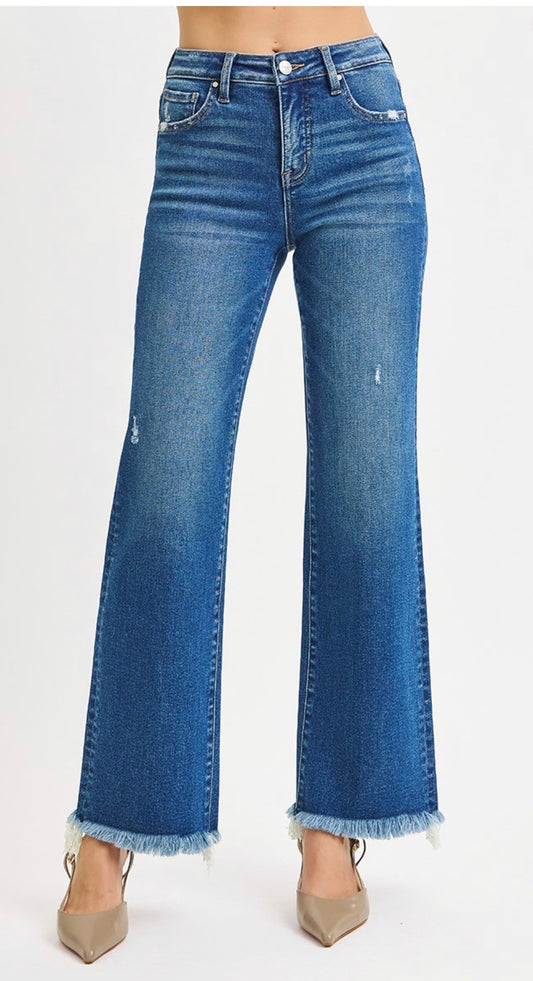 ***RESTOCK***TUMMY CONTROL MID RISE ANKLE STRAIGHT JEANS - RISEN