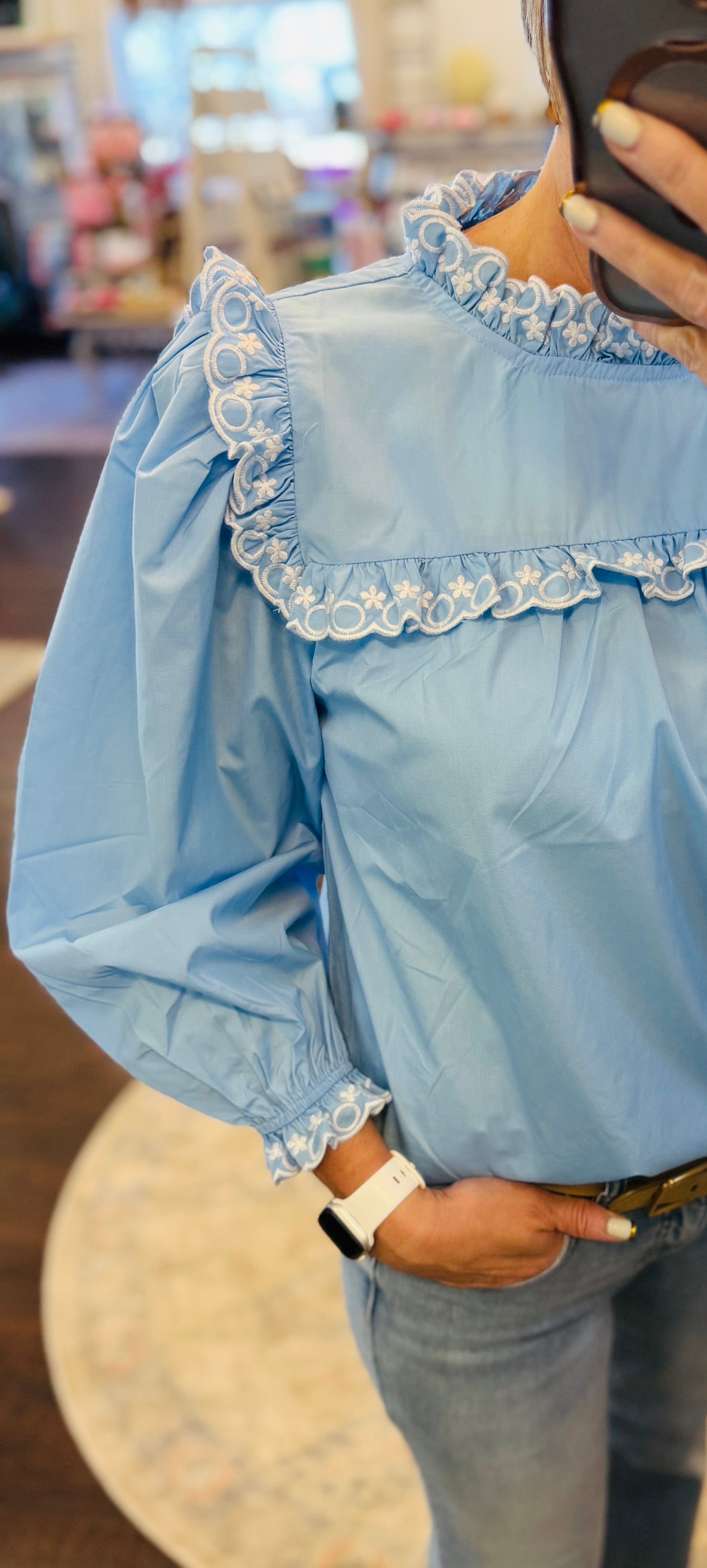 The Bluebell Lace Detail Blouse