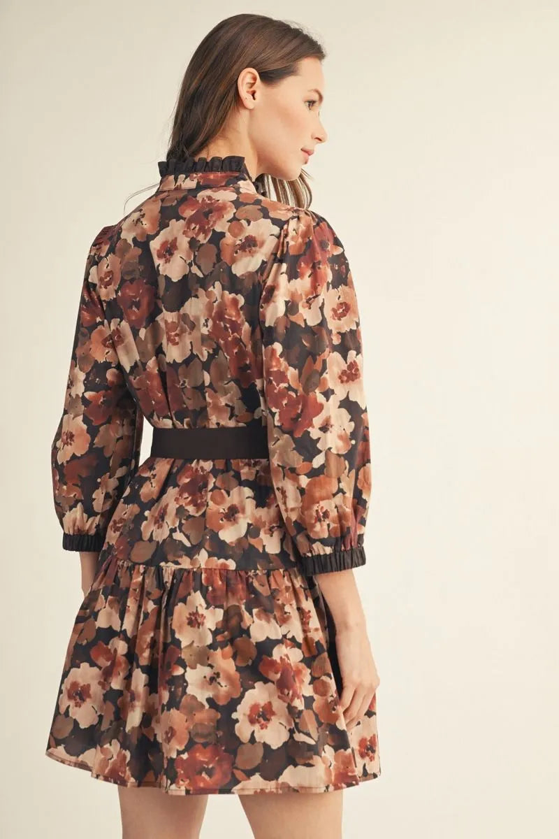 Autumn Romance Floral Dress