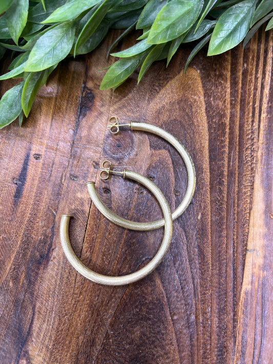 Sheila Fajl - Small Everybody's Favorite Hoops: Brushed 18k Gold Plated