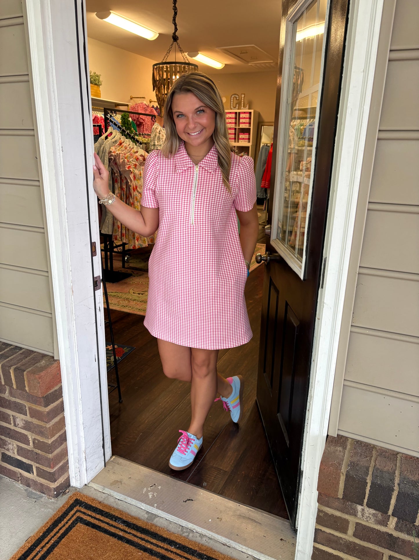 The Blush Picnic Zip Dress