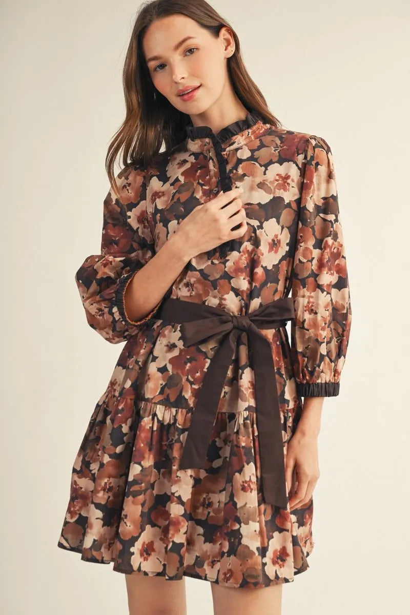Autumn Romance Floral Dress